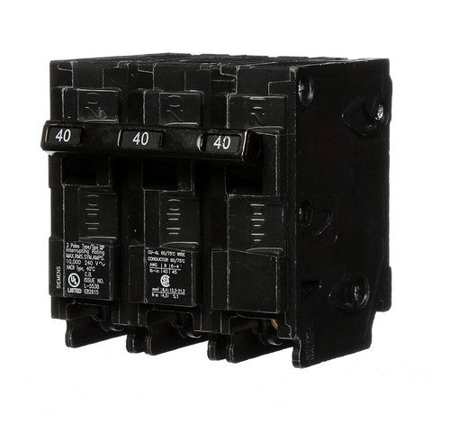 Siemens Q340 40-Amp Three Pole Standard Breaker 240-Volt - BuyRite Electric