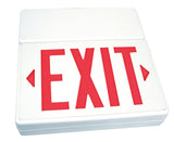 ELCO Lighting EELE1 LED Exit Sign, Green or Red Letters, Single/Double Face Configurable Red Letters, Battery Backup