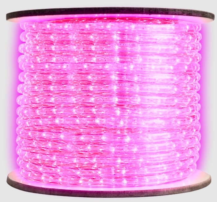 ABBA Lighting USA RL100-Pink LED Low Voltage Outdoor Rope Lights 50 FT IP65 Pink Finish