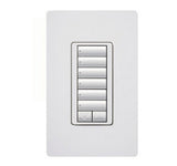 Lutron RRD-H6BRL 450W RadioRA 2 Wall-mount Designer style Hybrid 6-button keypad with raise/lower 120 VAC