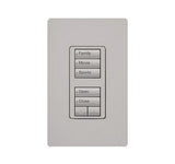 Lutron RRD-W1RLD-TQ RadioRA 2 Wall-mount Designer keypad - dual group 3-button and 2-button with raise/lower 120 VAC