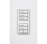 Lutron RRD-W1RLD-WH RadioRA 2 Wireless Dual Group with 2 Raise and Wall-Mounted Lower Keypad White 120V
