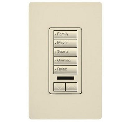 Lutron RRD-W5BRLIR Series RadioRA® 2 Maestro® Wall-Mount Designer Keypad 120 VAC