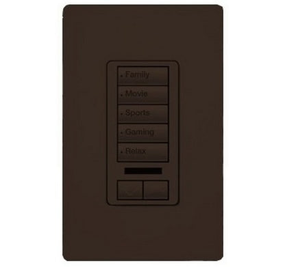 Lutron RRD-W5BRLIR Series RadioRA® 2 Maestro® Wall-Mount Designer Keypad 120 VAC