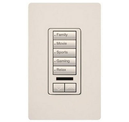 Lutron RRD-W5BRLIR Series RadioRA® 2 Maestro® Wall-Mount Designer Keypad 120 VAC