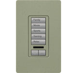 Lutron RRD-W5BRLIR-GB RadioRA 2  Wall-Mount Designer keypad 5 buttons with raise/lower and infrared receiver Green briar 120V