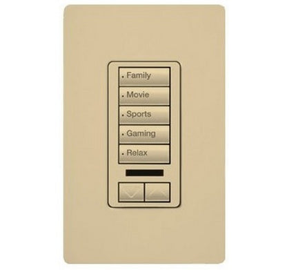 Lutron RRD-W5BRLIR Series RadioRA® 2 Maestro® Wall-Mount Designer Keypad 120 VAC