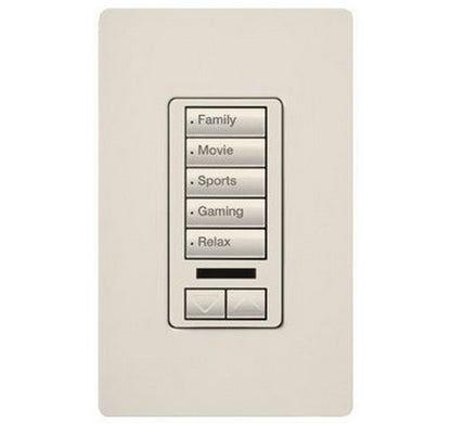 Lutron RRD-W5BRLIR Series RadioRA® 2 Maestro® Wall-Mount Designer Keypad 120 VAC