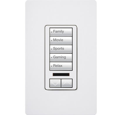 Lutron RRD-W5BRLIR Series RadioRA® 2 Maestro® Wall-Mount Designer Keypad 120 VAC