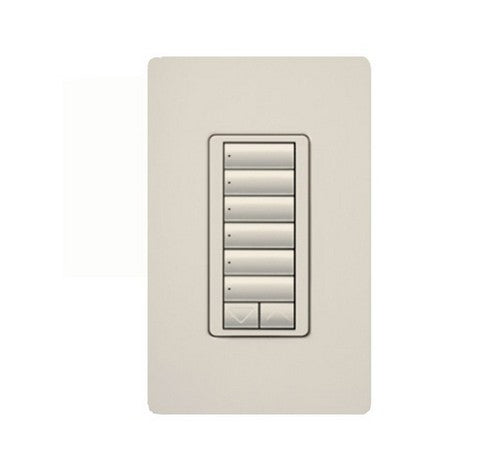 Lutron HQWD-W6BRL-WH Wall Mount 6 Button with Raise/Lower Keypad - White  for sale online