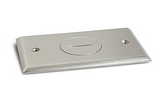 Lew Electric RRP-1-NPR 1 Screw Plug Plate Cover For RRP-1 & SWB-1 Floor Boxes, Nickel Plated