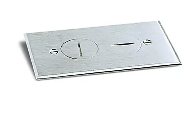 Lew Electric RRP-2-AR 2 Screw Plug Plate Cover For RRP-2 & SWB-2 Floor Boxes, Aluminum