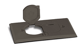 Lew Electric RRP-2-LR-DBR 2 Flip Lid Plate Cover for RRP-2 & SWB-2 Floor Boxes, Dark Bronze