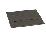 Lew Electric RRP-4-DB 4 Screw Plug Plate Cover For SWB-4 Floor Boxes, Dark Bronze