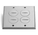 Lew Electric RRP-4-SPA 2 Screw Plug Cover For 1102-PB Floor Box, Aluminum