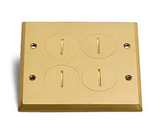 Lew Electric RRP-4-SPB 2 Screw Plug Cover For 1102-PB Floor Box, Brass