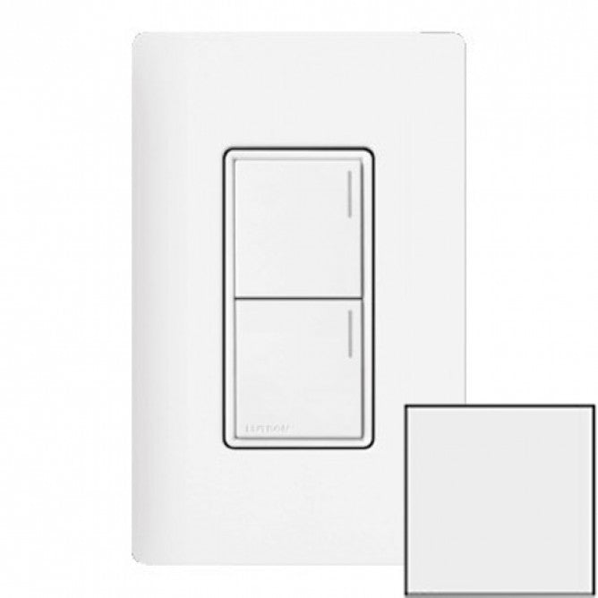 Lutron RRST-W2B-SW Lutron RadioRA 3 Sunnata Keypad - 2 Button - Snow White Finish