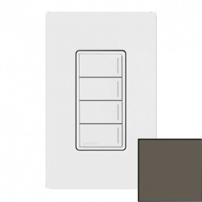 Lutron RRST-W4B-TF Lutron RadioRA 3 Sunnata Keypad - 4 Button - Truffle Finish