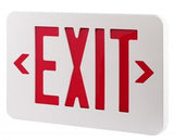 ELCO Lighting EELE6 LED Exit Sign, Green or Red Letters, Single/Double Face Configurable Red Letters, Without Battery Backup