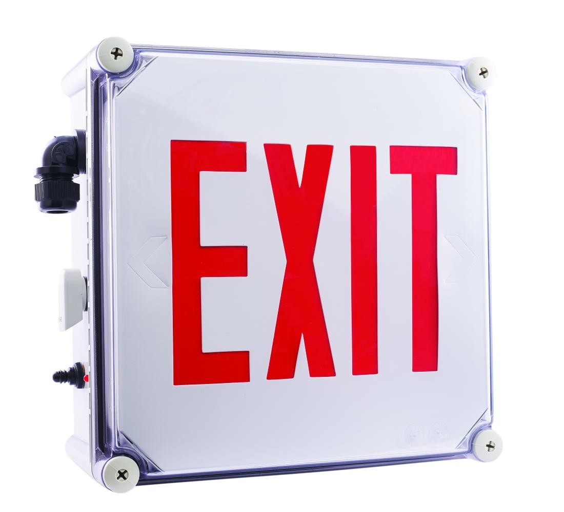 ELCO Lighting EE21RW Weatherproof LED Exit Sign Red Letters | BuyRite Electric