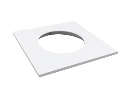 Nora Lighting NM2-2SGTMPW Square Recessed Trim Matte Powder White Finish