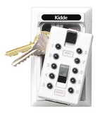 Kidde S5 Key Safe Storage Original Permanent, 5 Key Holder Push White