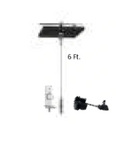 Westgate Lighting SCL-CSQ1-6FT-BK Adjustable 6ft 1/16" Single Square Suspension Canopy Set, Black Finish