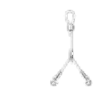 Westgate SCL-GSY120 LED Manufacturing Adjustable 20 Foot 1/16 Inch Single Suspension Cable With Y Hook Ends Loop Gripper On Top