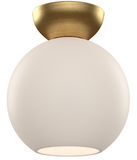 Kuzco Lighting SF59708-BG/OP 8 inch Arcadia Semi Flush Overhead LED Ceiling Light, Gold/Opal Finish