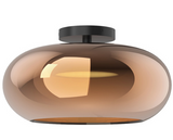 Kuzco Lighting SF62014-BK/CP 14 inch Trinity Semi Flush Overhead LED Ceiling Light, Copper / Black Finish