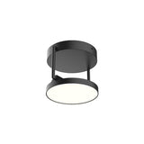 Kuzco Lighting SF72205-BK LED Novel 6 Inch Semi-Flush Mount Ceiling Light Black Finish