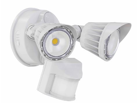 Westgate Lighting SL-20W-MCT-WH-P LED 20W Security Lights With PIR Sensor 120V AC White Finish