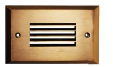 Westgate SLT-LH-AZ LED Step Light Face Plate Precision Cast Aluminum Horizontal Louver Antique Bronze Finish