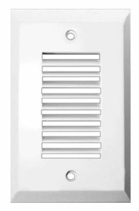 Westgate SLT-LV-WH LED Step Light Face Plate Precision Cast Aluminum Vertical Louver White Finish