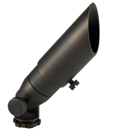 ABBA Lighting USA SPB08 LED 5W Spot Light Low Voltage Small Directional Bullet Outdoor Landscape Lighting Dark Brass Finish