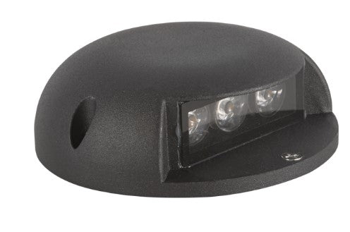 ABBA Lighting USA STA05 Heavy Duty Cast Aluminium Edge Step Light 3000K Black Finish