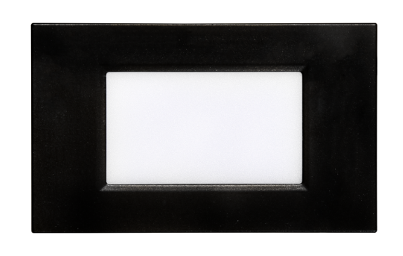 ABBA Lighting USA STA10-BL Heavy Duty Cast Aluminum Edge Step Light, Wattage 3.5W, Voltage 12V AC / DC, Black Finish