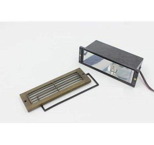 ABBA Lighting USA 3W STB03-NB Cast Brass Edge Step Light With 20" Wire Lead 12V AC / DC Natural Brass Finish