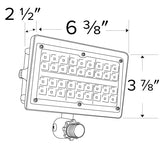 ELCO Lighting EFL2750S Knuckle Mount LED Floodlights 27W 5000K 3600 lm 120/277V Dark Bronze Finish