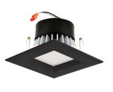 ELCO Lighting EL442CT3BB 4 Inch Square LED Insert Square Reflector Recessed Lighting Trim Black Finish 3-CCT