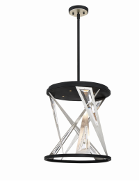 Eurofase Lighting 35643-012 LED Sarise 16 inch Chandelier Ceiling Light Black Finish