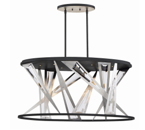 Eurofase Lighting 35645-016 LED Sarise 14 inch Chandelier Ceiling Light Black Finish