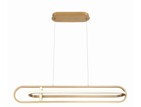 Eurofase Lighting 37039-028 LED Demark 7 inch Chandelier Ceiling Light Satin Gold Finish