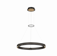 Eurofase Lighting 37053-017 LED Admiral 29 inch Painting Chandelier Ceiling Light Small Matte Black/Gold Finish
