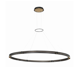 Eurofase Lighting 37055-011 LED Admiral 62 inch Painting Chandelier Ceiling Light Large Matte Black/Gold Finish