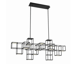 Eurofase Lighting 38257-021 LED Ferro 16 inch Chandelier Ceiling Light Black Finish