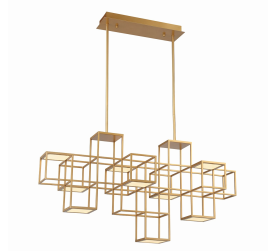 Eurofase Lighting 38258-015 LED Ferro 16 inch Chandelier Ceiling Light Gold Finish