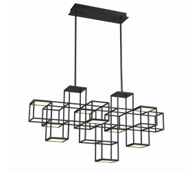 Eurofase Lighting 38258-026 LED Ferro 16 inch Chandelier Ceiling Light Black Finish