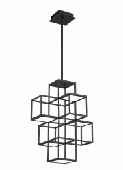 Eurofase Lighting 38260-029 LED Ferro 16 inch Pendant Ceiling Light Black Finish