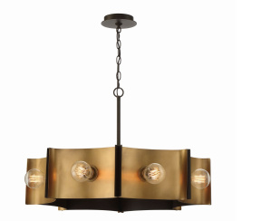 Eurofase Lighting 38428-029 LED Metallo 8 Light 30 inch Chandelier Ceiling Light Bronze Finish